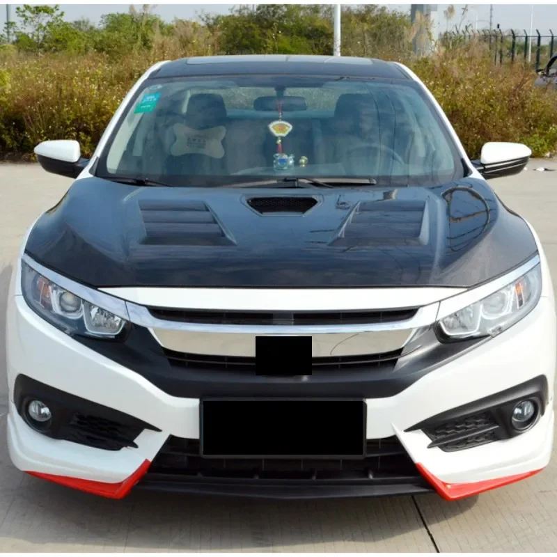 EVO  Style Carbon Fiber Hood Scoop for Honda Civic 10th  FC1 FK7 FK8 Light Weight Car Accessories