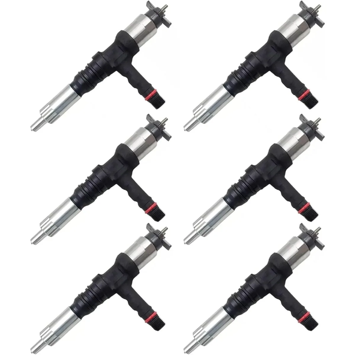 

6pcs 095000-6140 6261-11-3200 Common Rail Injector for Komatsu SAA6D140E-5 Engine PC800LC-8 PC850-8 D155A-6 HD325-7R HD405-7R