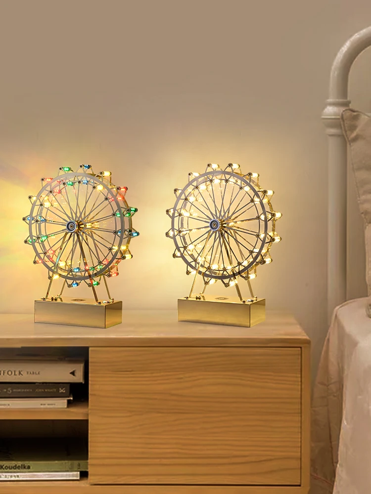 creative table lamp ornaments Ferris wheel living room sofa corner several lights office tea room dining desktop decorative