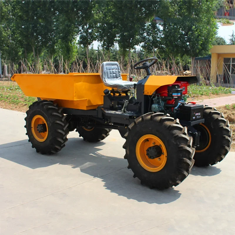 ZY100 1 Ton Oil Palm Dumper Utility Small Truck Garden Trucking Mini Dumper Hydraulic Tipping Trucks Chinese Wholesale Dumper CE