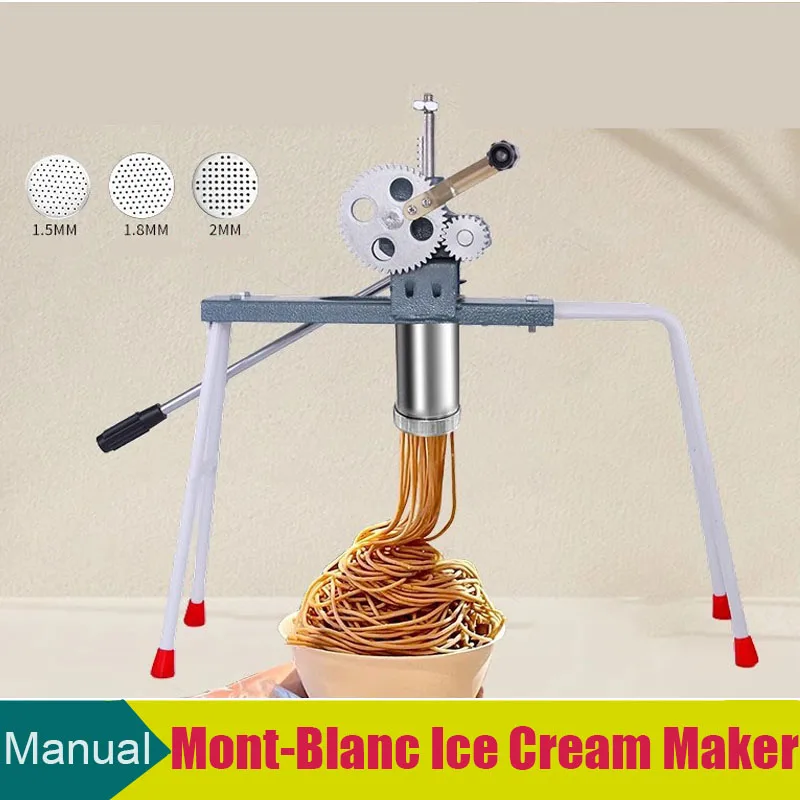 Popular Hot Sales New Mont-blanc Ice Cream Maker Matha Gelato Noodle Maker Machine Ice Cream Tool