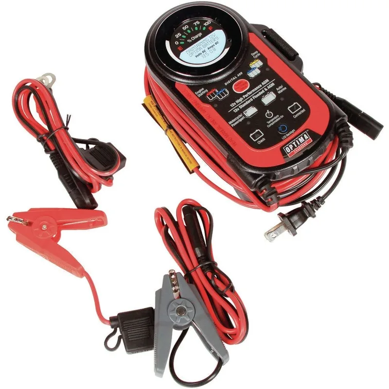 شاحن صيانة البطارية الرقمي 400+ 12 فولت من بطاريات OPTIMA لبطاريات AGM والليثيوم والسيارات والبحرية وPowerport