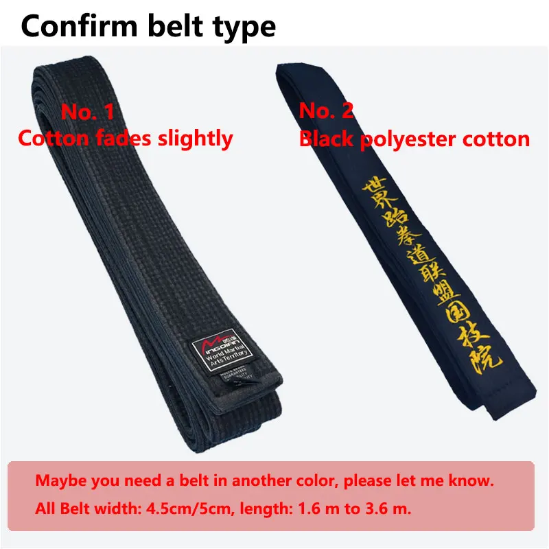 Karate Belts Taekwondo Waistband Judo Girdle Aikido Ju-Jitsu Martial Arts Boxing Kendo Master Coach Teacher Custom Embroidery