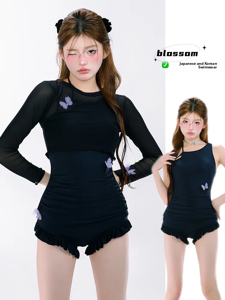 

Сексуальный женский купальник с длинными рукавами и модным принтом в стиле Ins от Landora