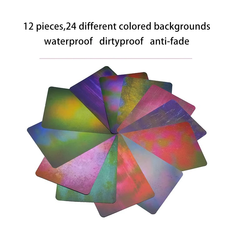 Macro photography multi-color Gradient Spray paint Frosted blur background cards anti-fade waterproof Ecological shoot backdrops