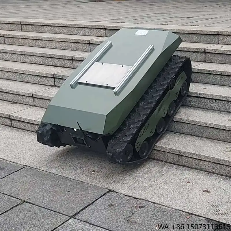 Crawler Dumper Truck Chassis with Stair Climbing Ability, Tracked Robot Platform for Fire Fighting and Rescue