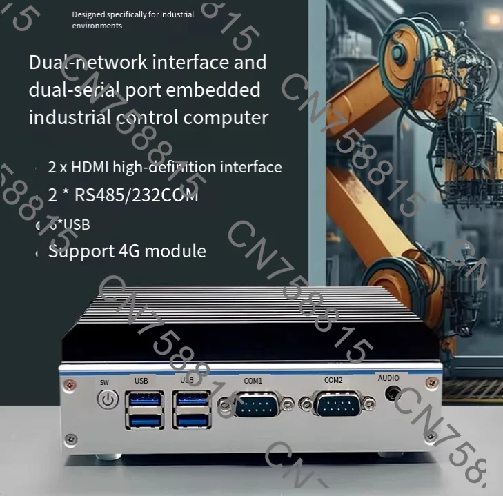 

Dual LAN/Serial RS485, Fanless Fully Enclosed Embedded Host Industrial PC - Quad-Core N100/J1900/J6412, 12th Gen I3/i5/i7