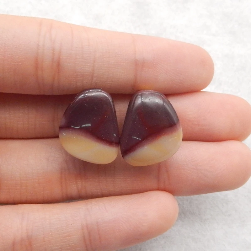 

Серьги из натурального камня Mookite Jasper, модные ювелирные серьги для женщин 17x15x3 мм 4,2 г