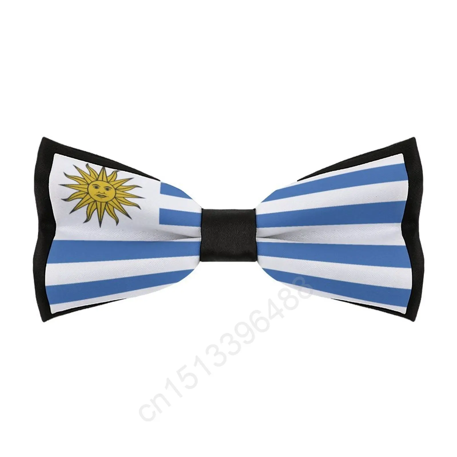 

New Polyester Uruguay Flag Bowtie for Men Fashion Casual Men's Bow Ties Cravat Neckwear For Wedding Party Suits Tie