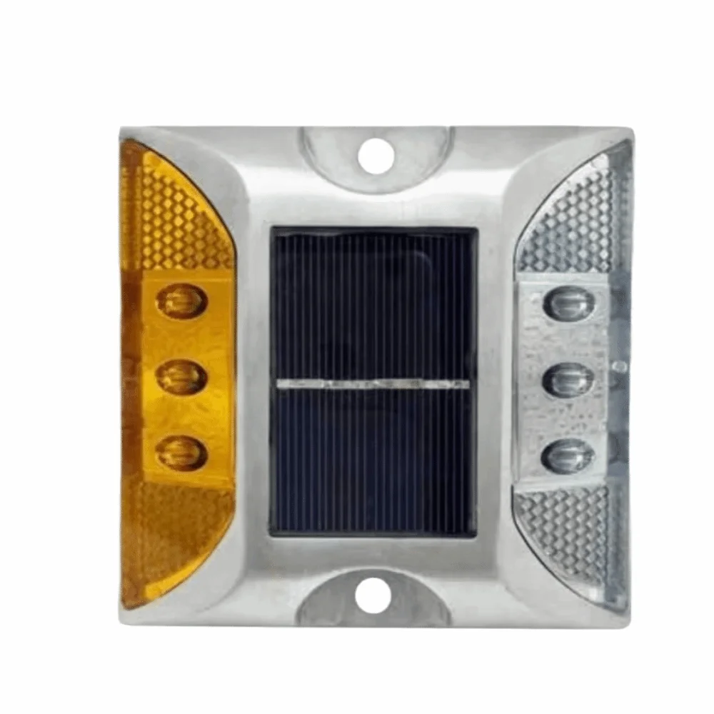 Solar Powered Solar Road Stud Light Outdoor Lighting Portable Traffic Marker Light Double Side Flashing LED Ground Light