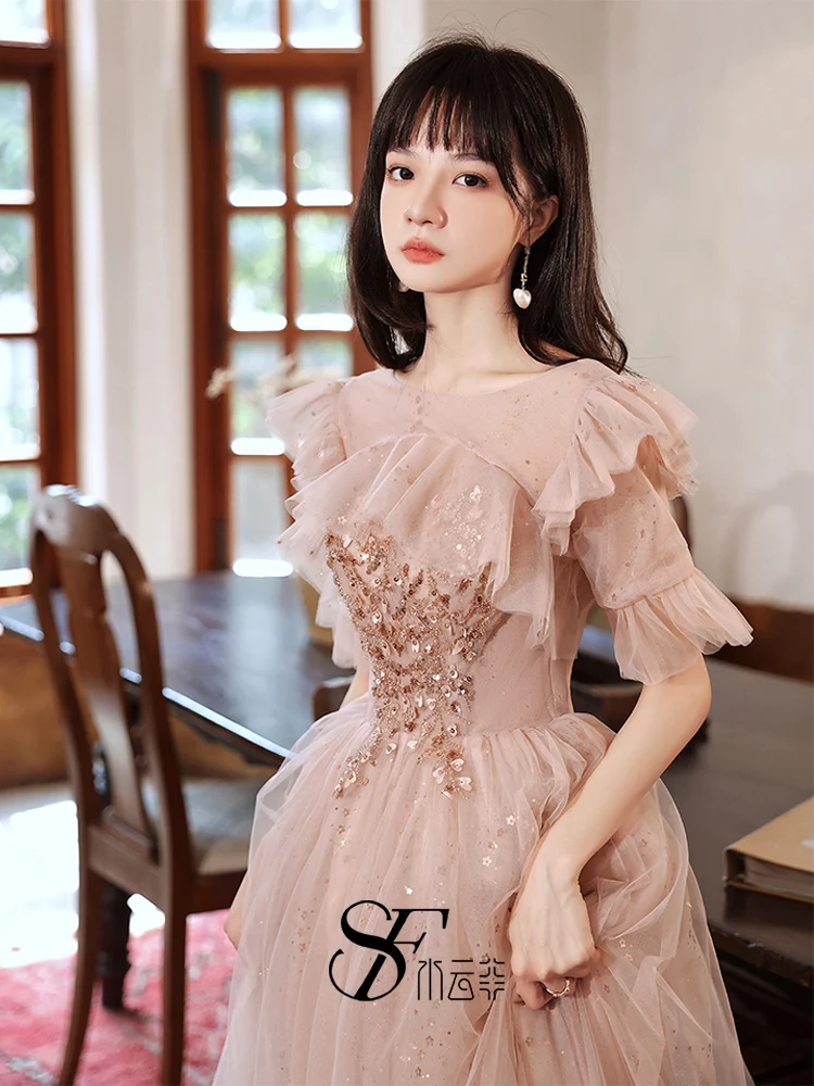 

Princ Sle aduation Evening Gown Women's New 2025 Fairy Aosphere Art Exam Ele Student 8th Anniversary Ball Dr