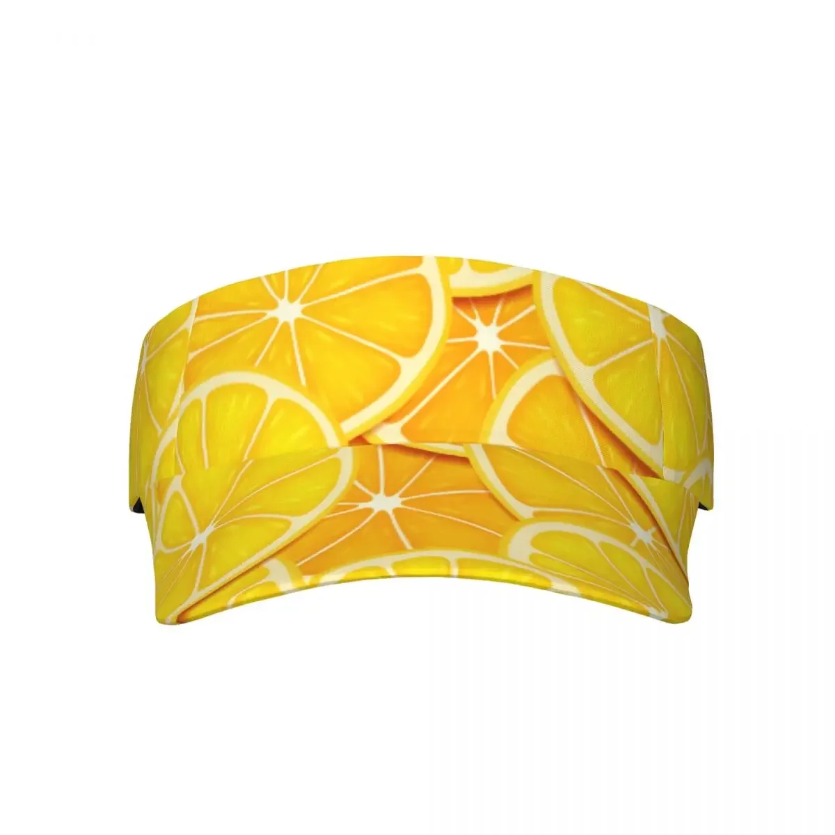 Summer Air Sun Hat Textures Lemon Slices Bright Visor UV Protection Sports Tennis  Running Sunscreen Cap