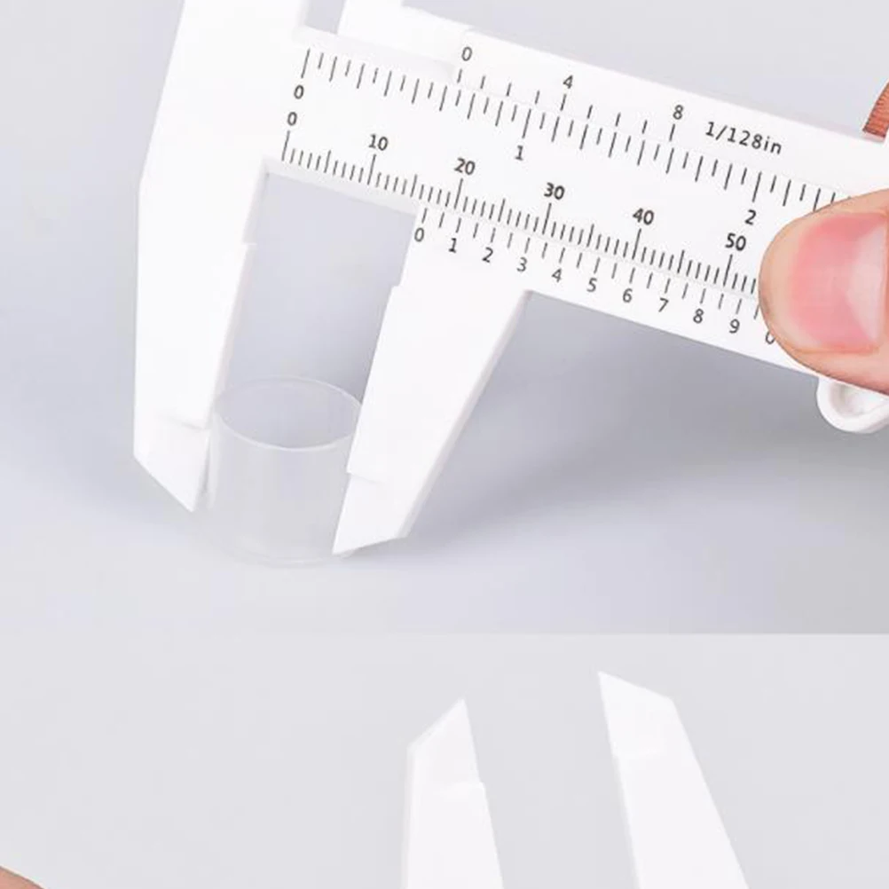 

6 Pcs Eyebrow Measuring Ruler Double Scale Calipers Plastic Portable Small Tool Stencils Highlighting Pencil