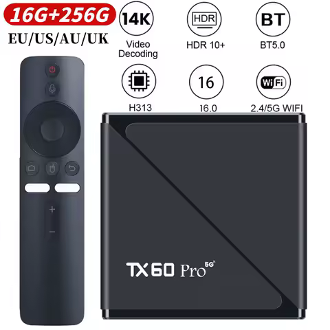 Android 16 Smart TV Box 16GB 256GB Media Player 14K 2.4G/5G Dual WiFi Set Top Box Android Box