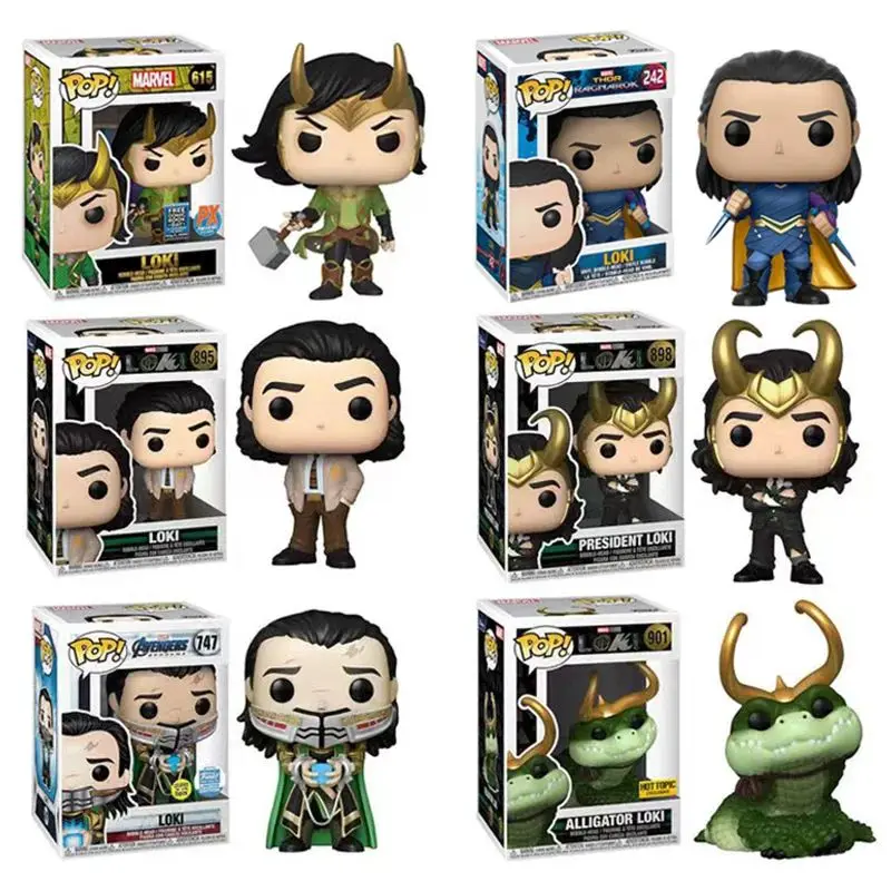 Funko Pop THOR LOKI # 36 Los Vengadores Loki # 747 PRESIDENTE LOKI # 898 # 895 Figuras de Acción Coleccionables, Muñecos de Juguete, Regalo para Niños