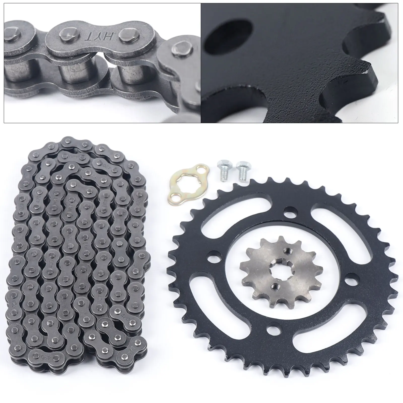 

420 Chain & Front Rear Sprocket Fit For SSR Pit Bike 110cc 125cc ATV Gokart Dirt Bike