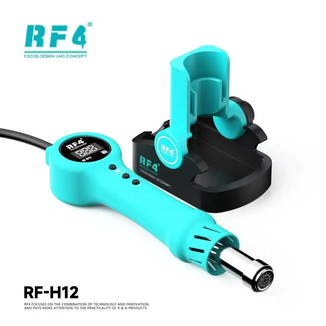 

RF-H12 Integrated Hot Air Gun Displays Real-Time Temperature And Air Volume.The BGA Soldering And Desoldering Of The Main Board