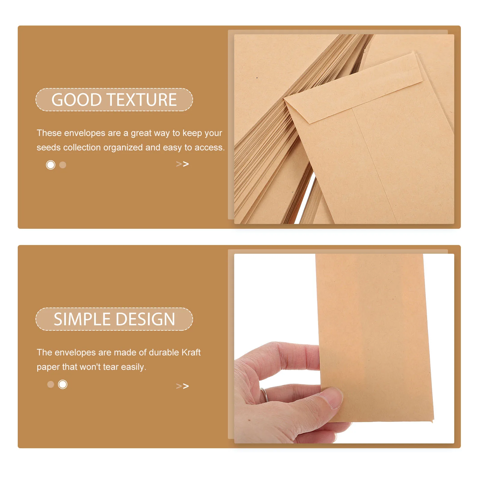 

100pcs 10cm Seed Blank Mini Envelopes for Coins Stamps Storage Lightweight Packets Organizer Small Envelopes for Money Gift