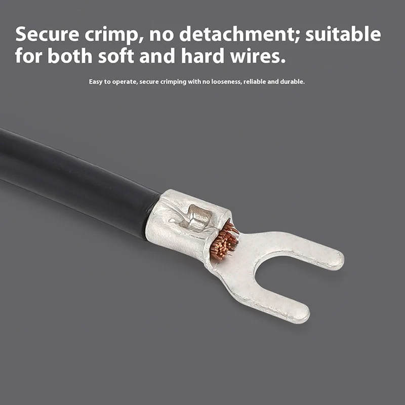 SNB1.25/2/3.5/5.5-4/5/6 Non-Insulated Terminal Block Fork Furcate Cable Crimping Terminal U-Shaped Bare Terminal Copper Connecto