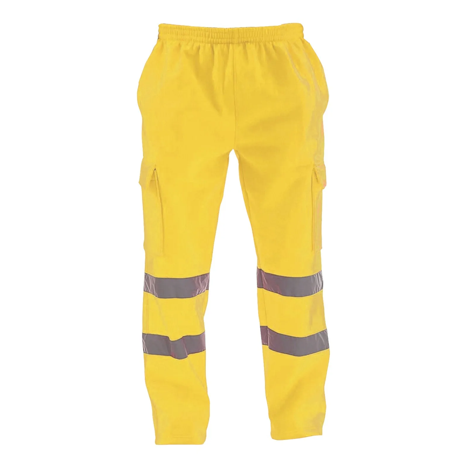 Mens Work Uniform Bottoms Safety Sweat Pants Striped Reflective Pants Loose Mens Jogging Trousers Joggers Patchwork Workwear