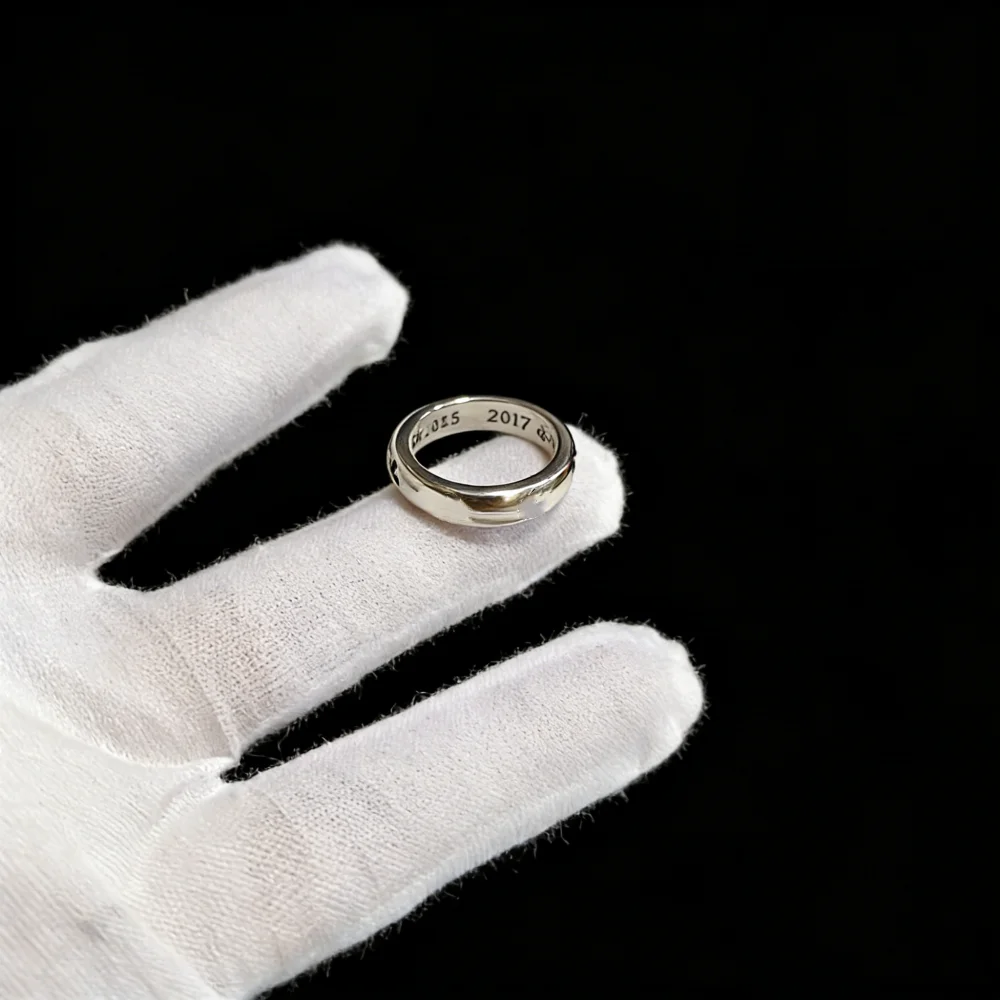 

Кольцо из стерлингового серебра S925 в стиле ретро, европейский и американский дизайн, для мужчин и женщин, нишевое, индивидуальное, парное