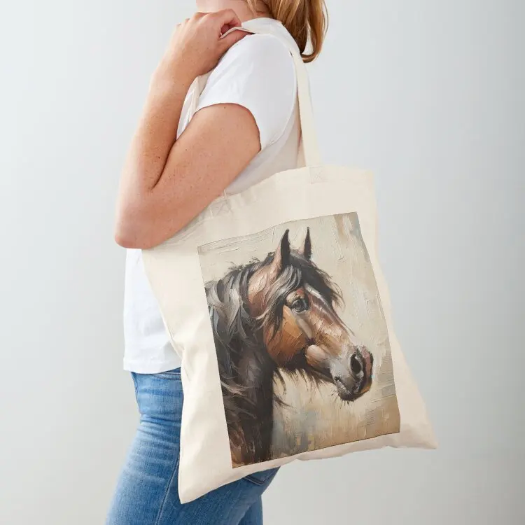 

Morgan Horse Portrait Tote Bag personalized tote bag Canvas bag for women sac pour femme Reusable bags