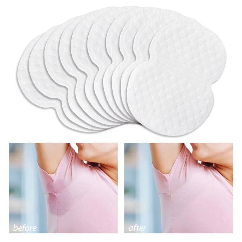 Almohadillas blancas para axilas de verano para hombres y mujeres, parche Invisible transpirable que absorbe el sudor, almohadillas portátiles de algodón para el sudor, accesorios de moda