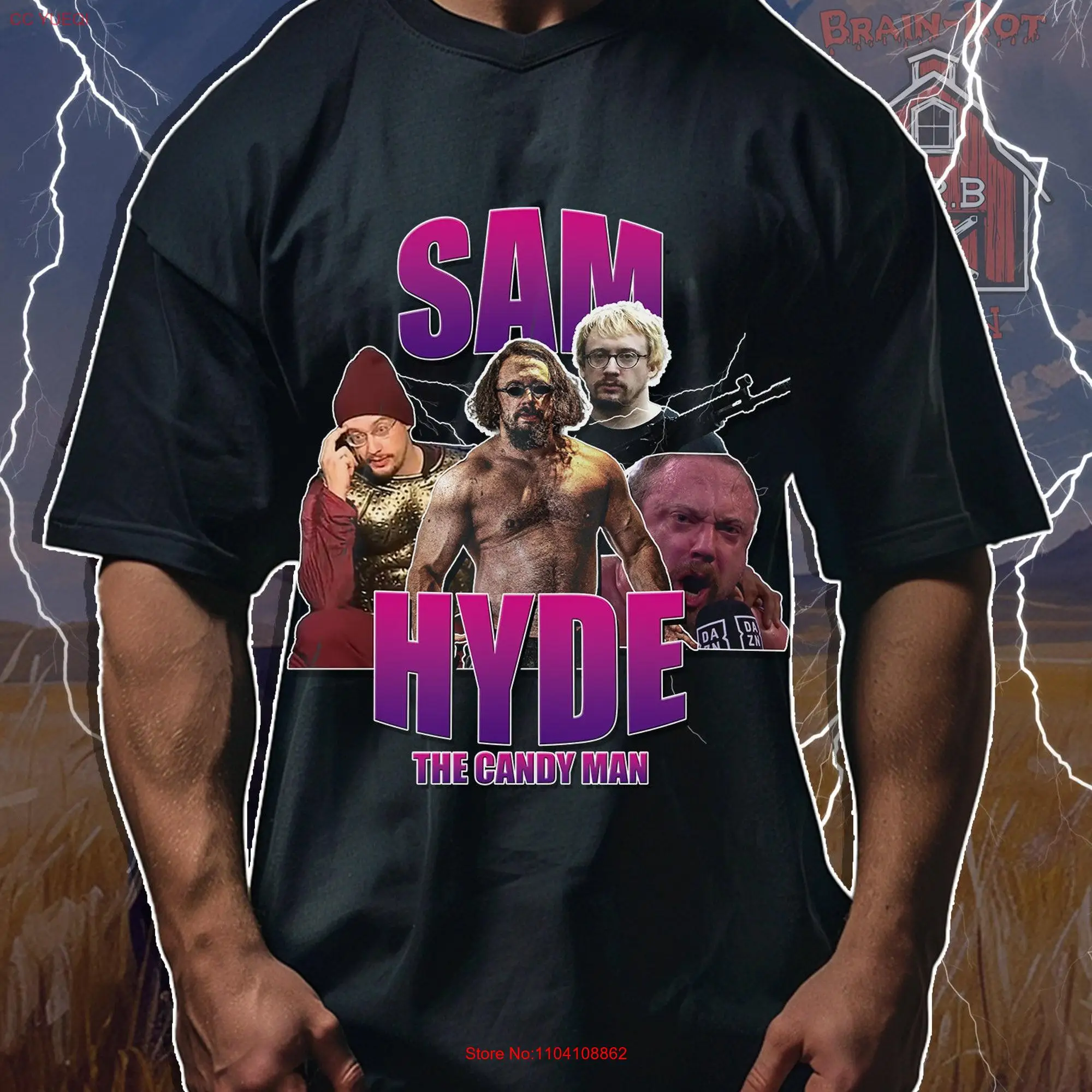 Sam Hyde Funny meme T shirt The Candy man skater design gifts for her him genz gift long or short sleeves