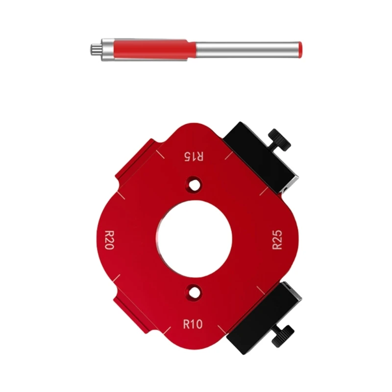Q2Q4 10-25/R30-R50 Holzplattenradius-Platten-Trimmmaschine Graving Machine Aluminium Runde Eck Jigs Vorlage Werkzeug