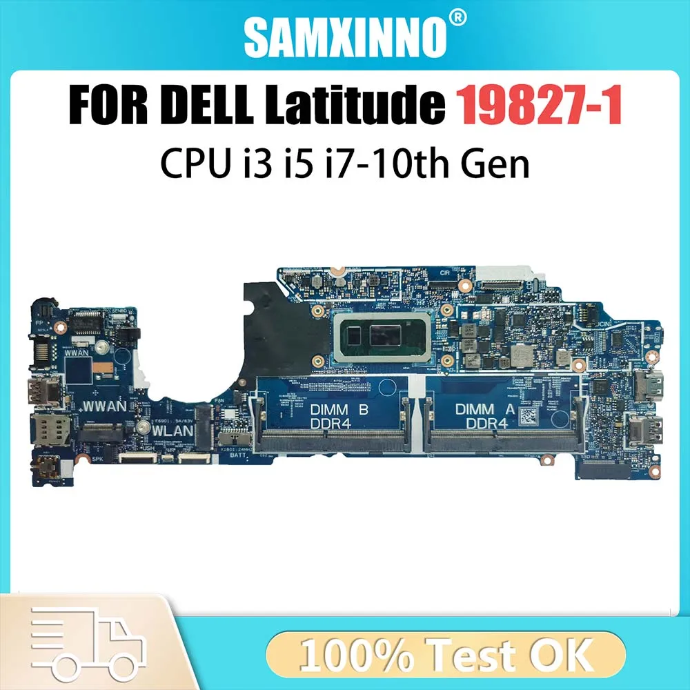 

Laptop Motherboard For Dell Latitude 5310 19842-1 CN-0KT2NC CN-0D2CKD CN-0T2K7X Mainboard with I3 I5 I7 10th Gen CPU