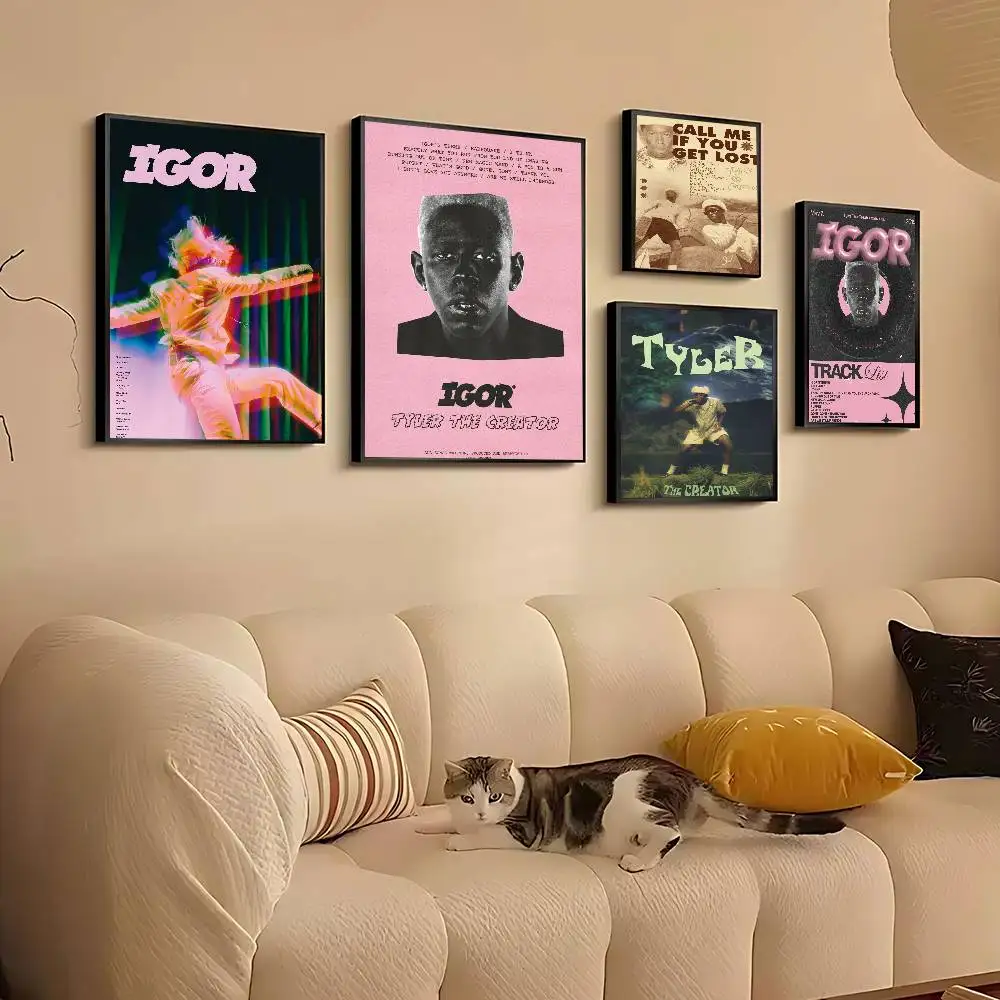 Póster de rapero t-tyler The Creator Flower Boy, lienzo impreso, imágenes artísticas de pared para decoración del hogar y la sala de estar