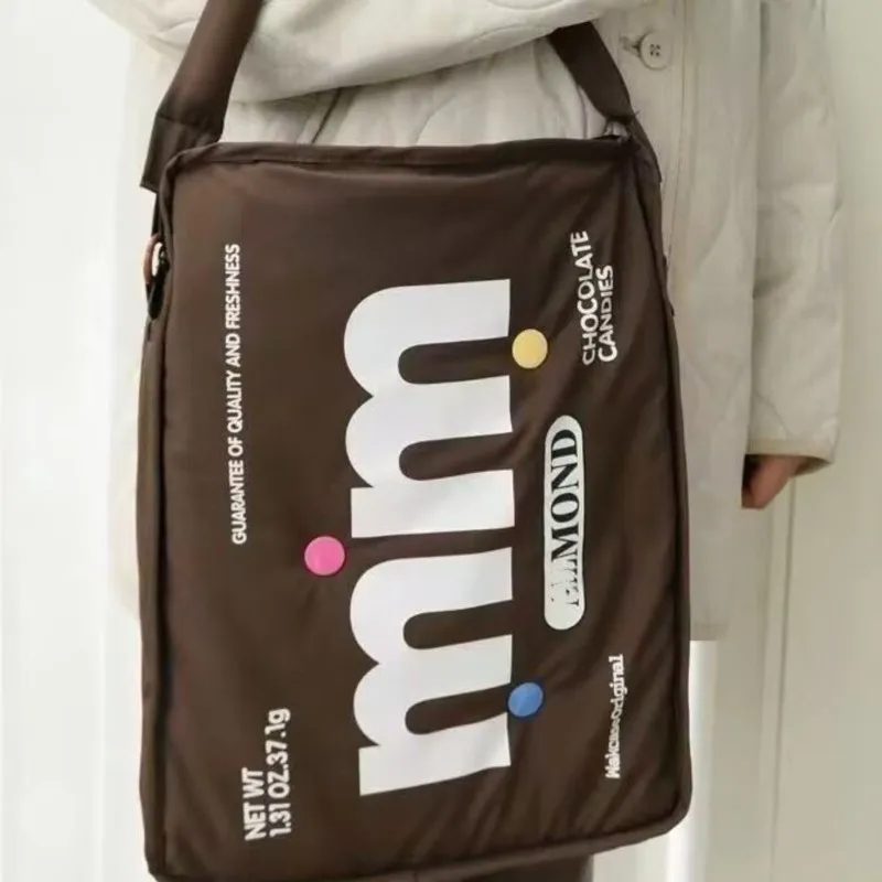 Ins Letter Print Laptop Bag MacBook Air Pro 16 Inch Large Capacity Laptop Sleeve Brown Shockproof Lightweight Shoulder Handbag