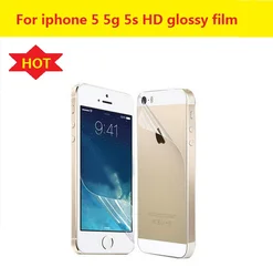 On sale!1pair (front+back) HD clear glossy film For iphone 4 4G 4S 5 5g 5s 6 6s 7 8 plus X XS XR XS MAX screen protector film