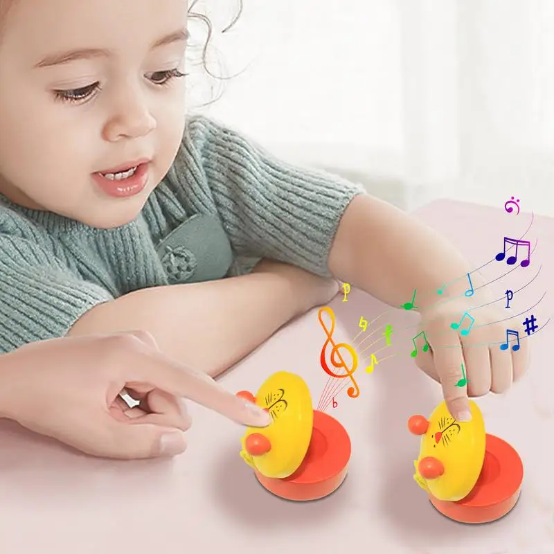 Castanets For Kids Animal Shape Cute Wooden Castanets Instrument Multifunctional Portable Educational Musical Toys Percussion