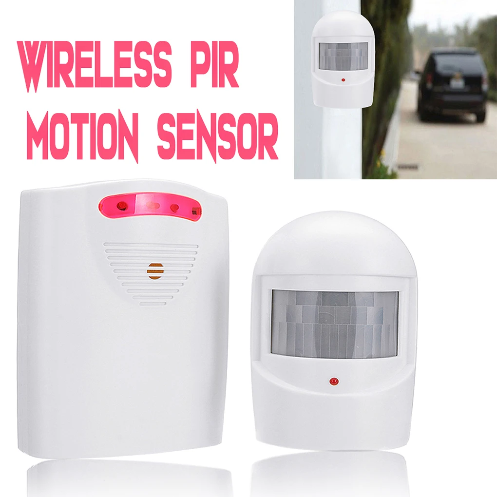 Wireless Driveway Alarm Alert System Home Security Garage Shed Mailbox Fence Post PIR Motion Sensor