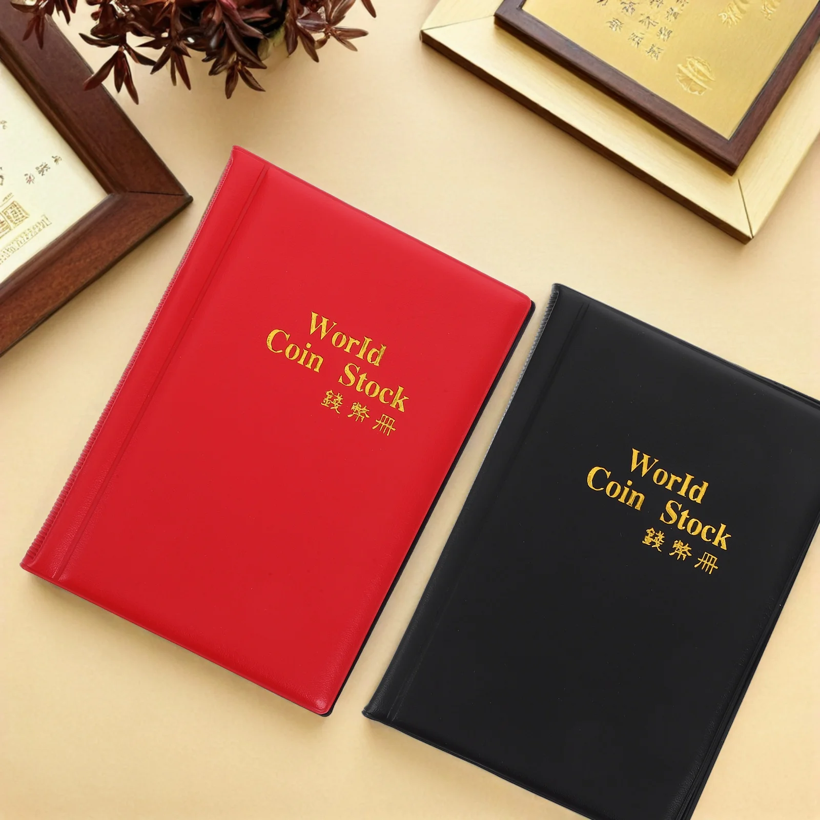 

2 Pcs Coin Collection Book Album for Storage Stock Organizer 120 Pocket Box Holder Case