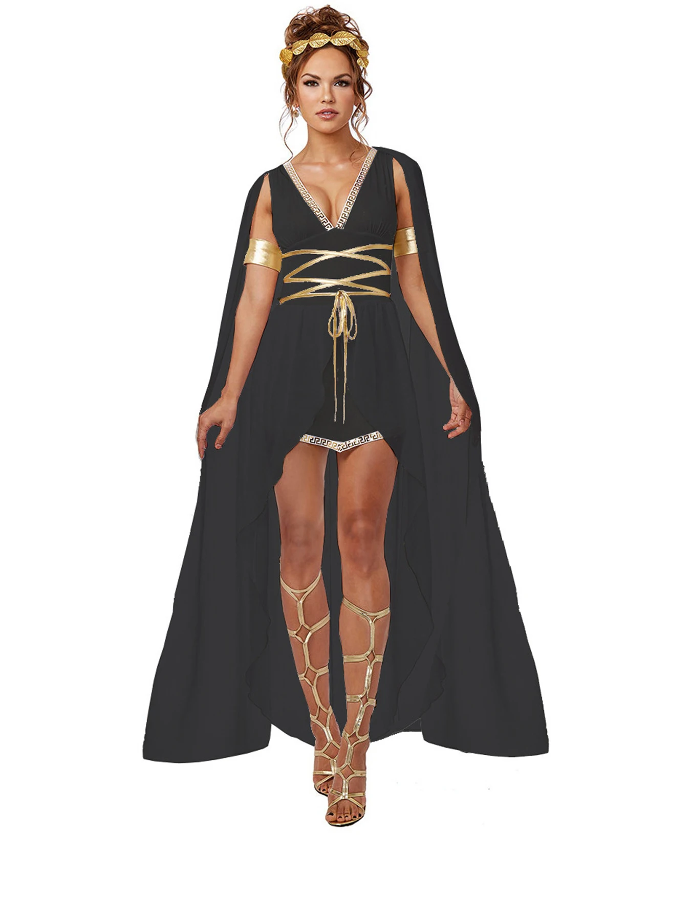 Greece Goddess Cosplay Ancient Roman Medieval Carnival Halloween Costume Stage Costume for Women Men Kids Party Masquerade - view 4