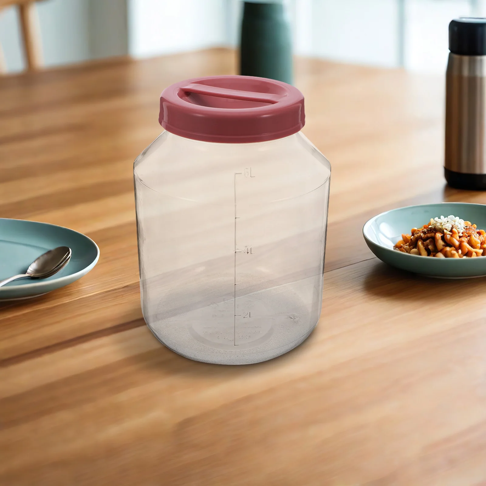 

Transparent Airtight Fermenting Jar Plastic Lid 6L Kitchen Storage Container Pickle Grain Vegetable Kimchi Fermenting Jar