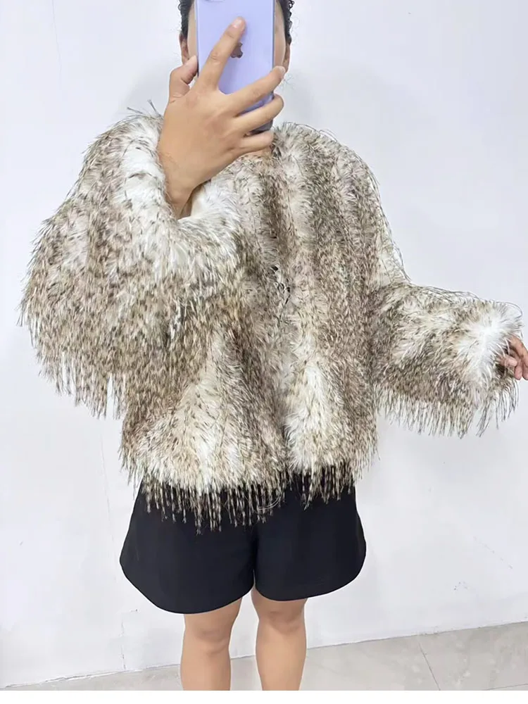 Zadorin designer de luxo mulher roupas peludo fofo casaco de pele do falso mulher jaqueta de pele de inverno colete de pele do falso topo mujer vestes femmes