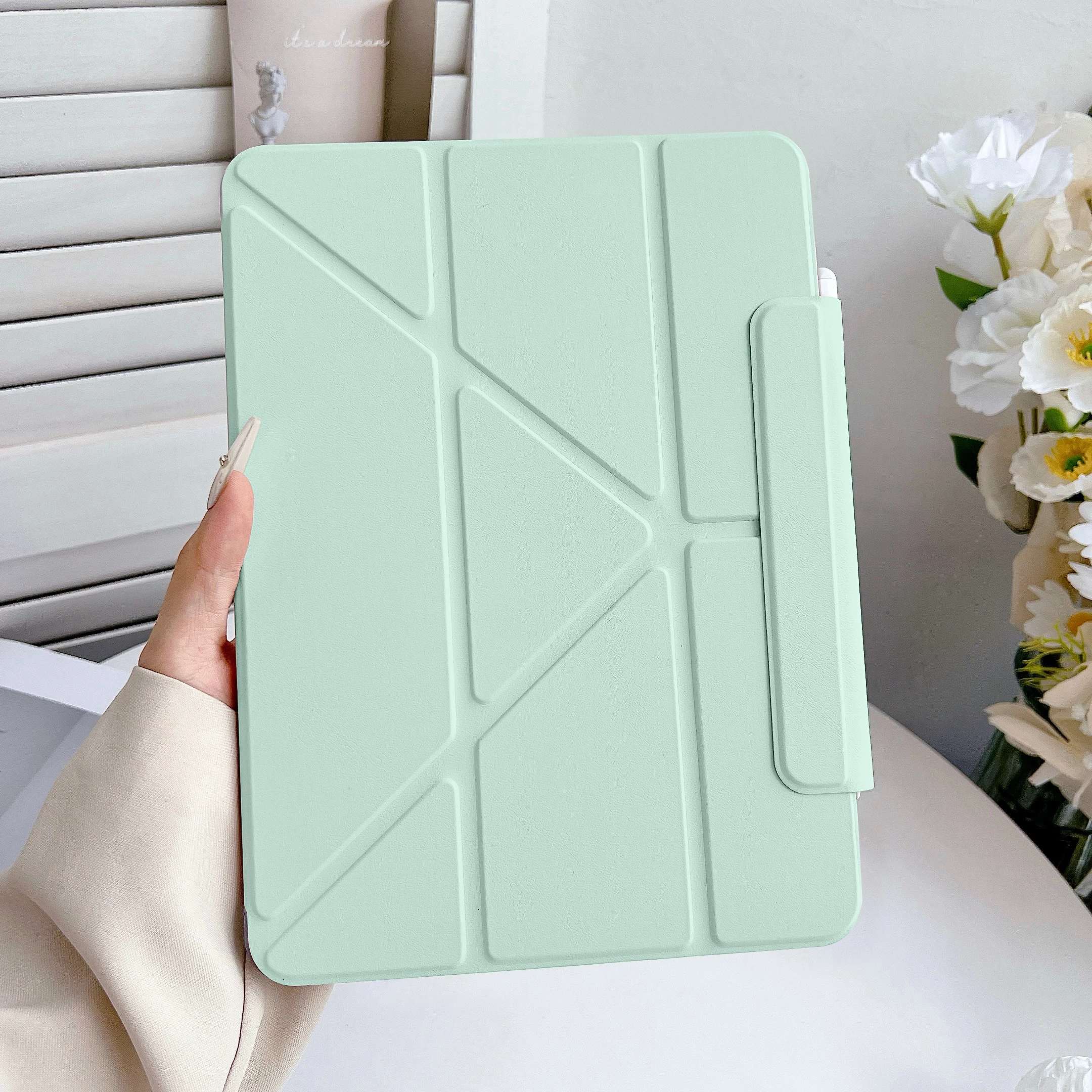 Mit Stifthalter-Hülle für 2025 iPad A16 iPad 11. Generation 2026 Air 11 Zoll Air8 M4 M3 M2 Pro11 M4 M5 Air4/5 10,9 Zoll 9. 8. 7. Generation 10,2 Zoll