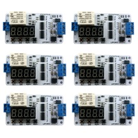 6pcs LR43A01 DC 12V 10A Magnetic Latching(keep) Impulse Relay 18  functions Delay Time Switch Module for UPS Battery-powered sys