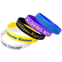 Custom Silicone Wristbands Personalized Text Debossed Rubber Bracelets for Motivation, Party Favors, Fundraisers, Birthday 3