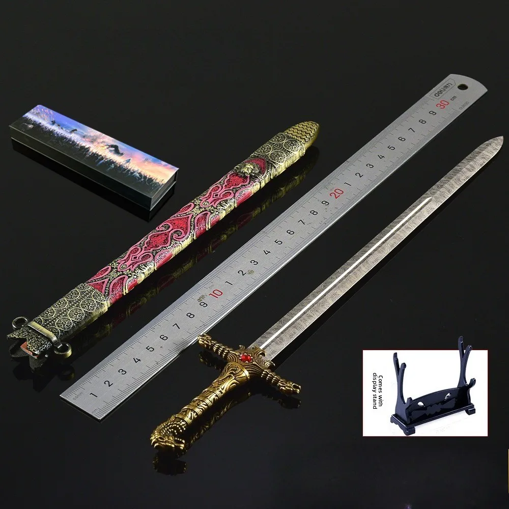 30 cm/11,81 Zoll Power Game Schwert Waffen Modell Spiel Peripheriegeräte Handwerk Ornament Geschenkbox Edition Sammlung Geburtstagsgeschenk für Jungen