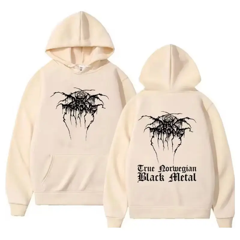 خمر Darkthrone صحيح النرويجية الأسود المعادن سوداديرا con capucha hombre الفوضى pulóver hombres mujeres classicicoDeathBlack ميتا