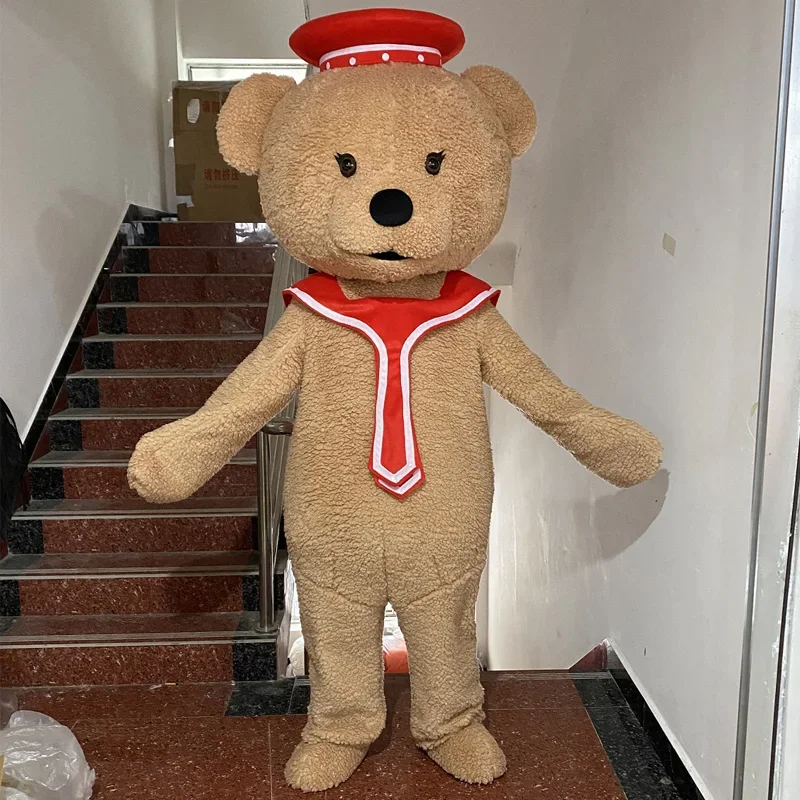 mascot costume teddy bear in Sailor suit tie