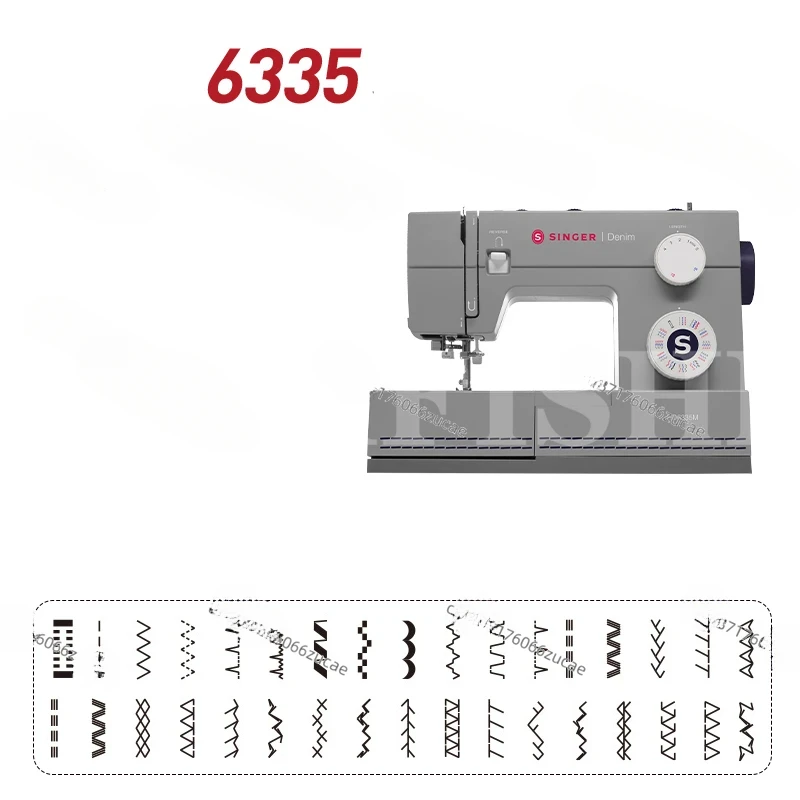 Singer 6335 Sewing Machine househol Multifunctional Thick Type Electric Pedal Table Top Sewing Trolley with Overlock Buttonhole