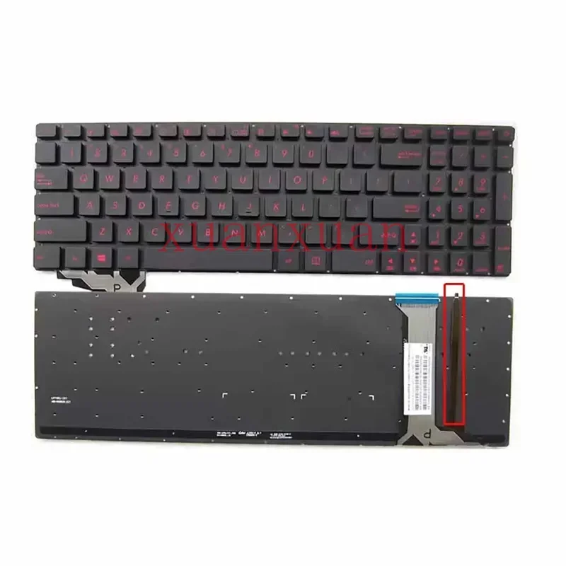 New replacement keyboard backlit for Asus g551v n551j G551 N551 fx-pro fx-plus zx50j zx50v