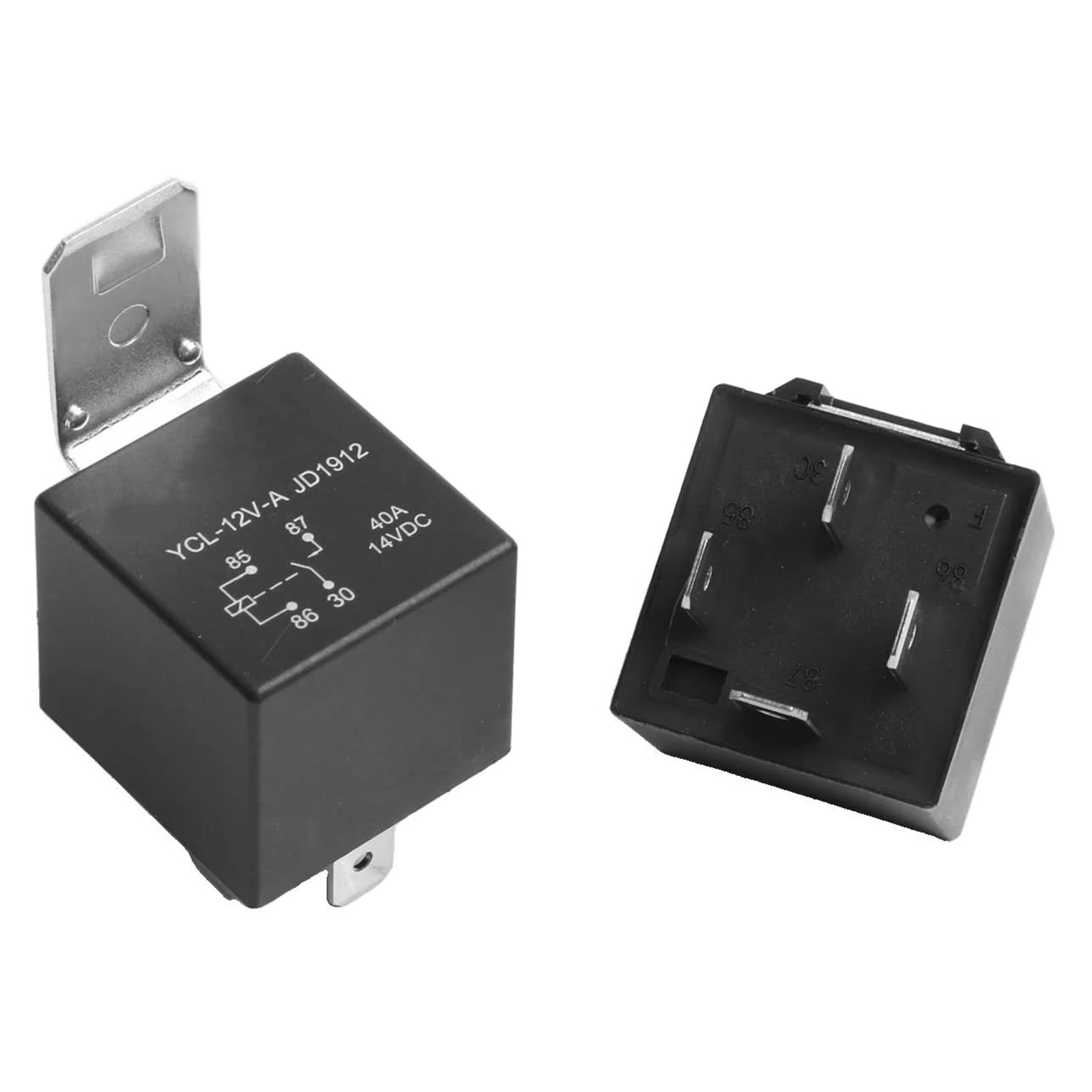 

12V 24V Automotive Relay Switch Air Conditioning Relay Battery Control Black Shell DC 24V Relay Electrical Life 100 Thousand