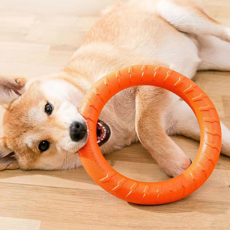 Pet Toys Dog flying disc Training Pull Ring Anti-bite Interactive Supplies Bite-resistant Grinding Teeth Cleaning Chew Toys