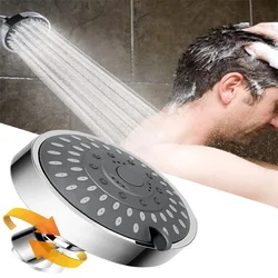 5 Modes Adjustable Rainfall Showerhead Sprayer 4 Inch High Pressure Shower Head Sprayer Bathroom Fixture Faucet Replacement Part